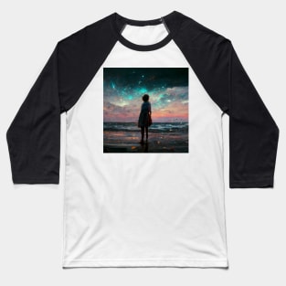 girl standing in the beach Baseball T-Shirt